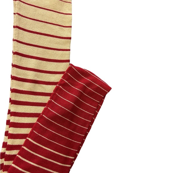 NWT Echo Soft Fringed Scarf With Fringe Striped Rusty Red and Tan - Picture 1 of 3